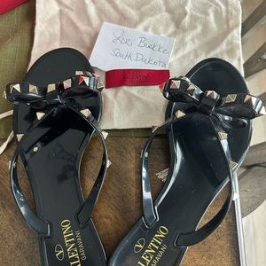Valentino Rockstud Jelly Sandals